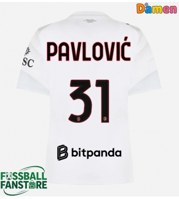 AC Milan Strahinja Pavlovic #31 Replik Auswärtstrikot Damen 2026-27 Kurzarm